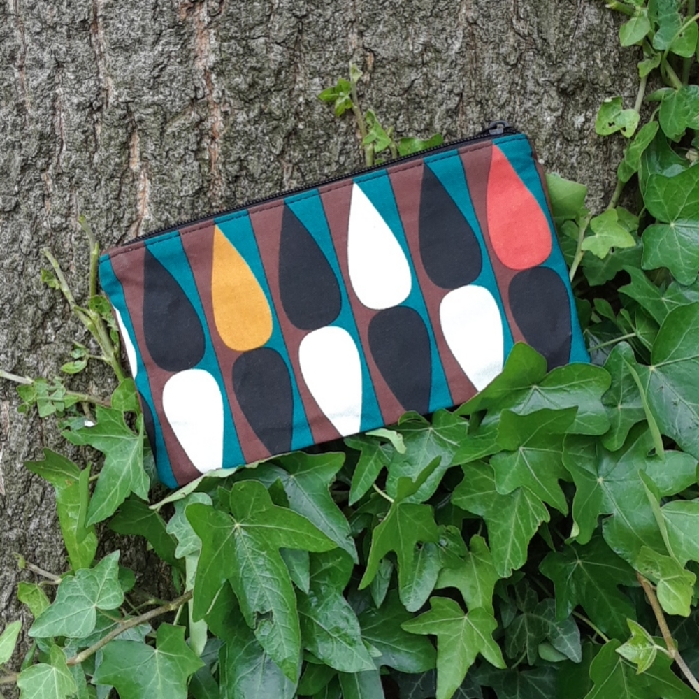 NEW H&M cosmetic clutch Tear drop print